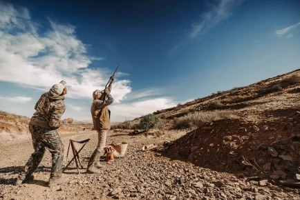 Driven Barbary Partridge Shooting Morocco - El Koudia